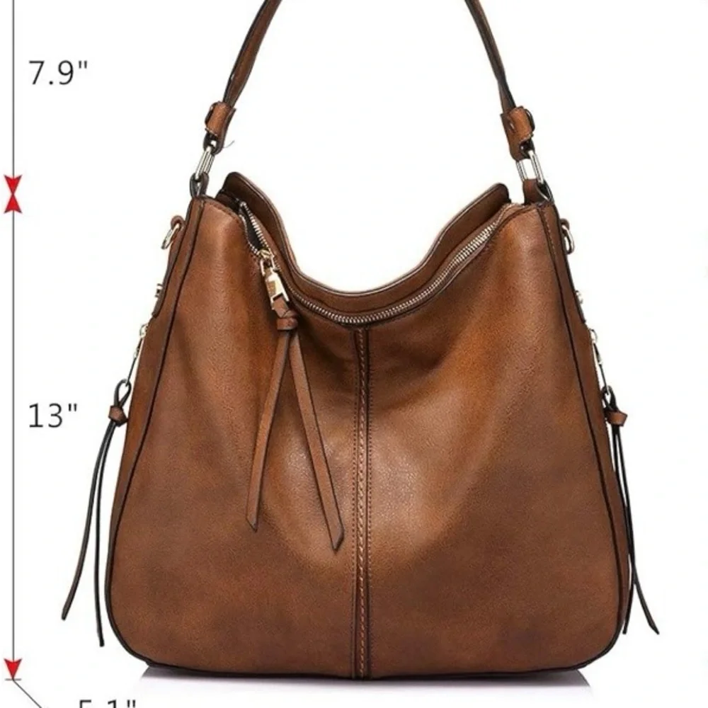 🆕 Elegant Brown Women's Bag Large-15.2 inch - Picture 8 of 8
